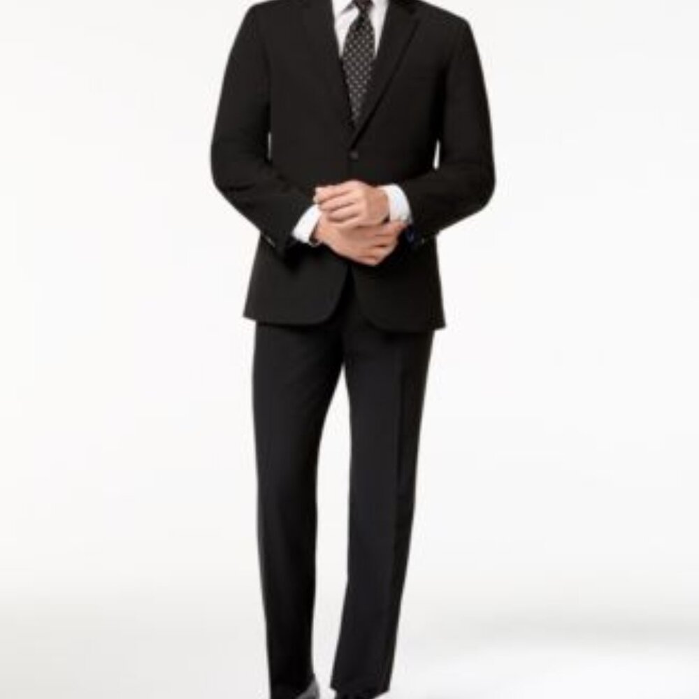 Men's Performance Black Solid Suit - image 3